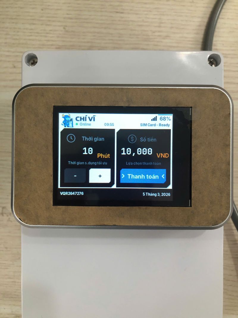 Giao diện chọn thời gian và số tiền trên QRBox